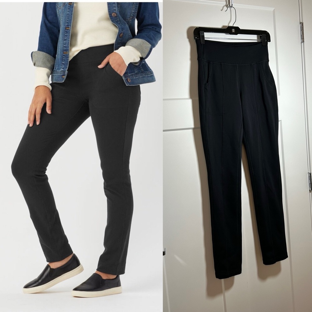 XS/S tall black stretch pants, Duluth Trading Co
